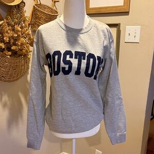 Boston Women's Gray Crew Neck Sweater